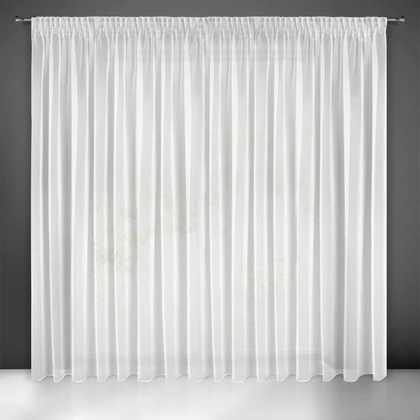 Esel fényes mikrohálós fényáteresztő függöny Fehér 400x250 cm