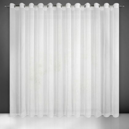 Rebecca egyszínű fényáteresztő függöny Fehér 350x250 cm