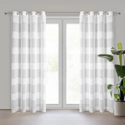 Agata dekor függöny Fehér 140x250 cm