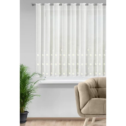 Bellis fényáteresztő függöny Fehér 350x145 cm