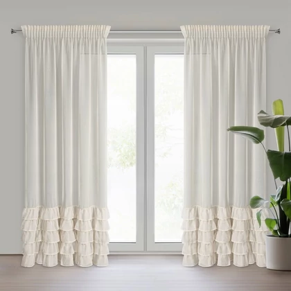 Carli fodros fényáteresztő függöny Bézs 140x270 cm