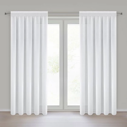 Dalia függöny matt sifon szövetből Fehér 140x270 cm
