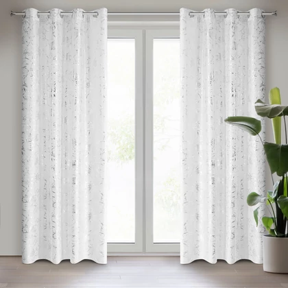 Feza mintás dekor függöny Fehér 140x250 cm