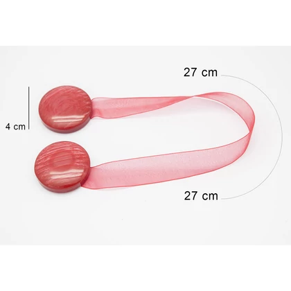 Függönyelkötő mágnes 67 Piros cm 2db