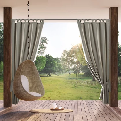 Garden vízálló kerti függöny elkötővel Cappucino 155x240 cm