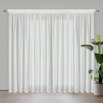 Hera mintás dekor függöny Fehér 300x270 cm