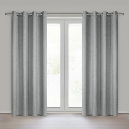 Jula2 öko stílusú sötétítő függöny Ezüst 140x250 cm