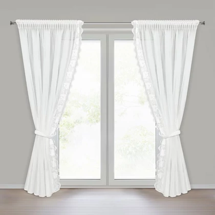 Leti dekor függöny szett Fehér 140x270 cm 2db