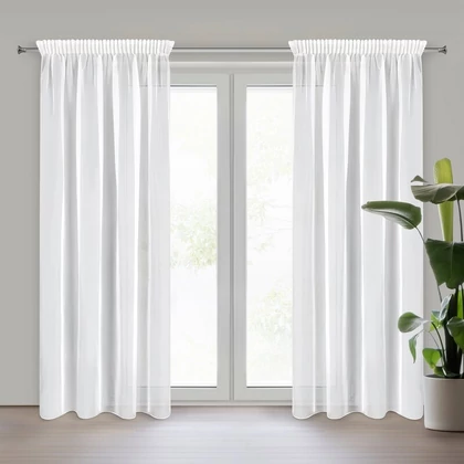 Lucy fényáteresztő függöny voile anyagból Fehér 140x270 cm