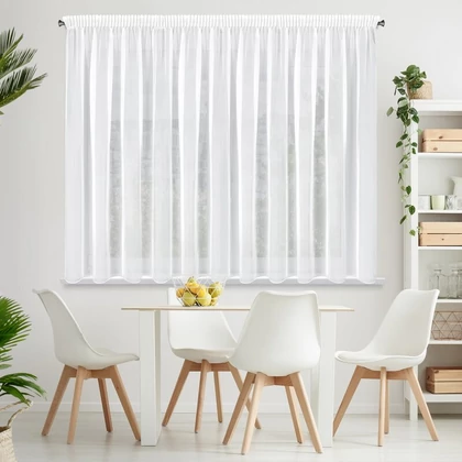 Lucy fényáteresztő függöny voile anyagból Fehér 350x150 cm