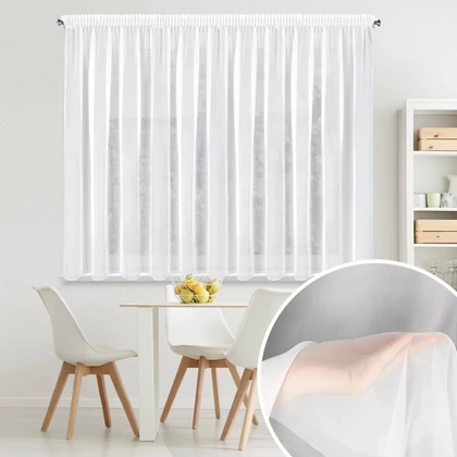 Lucy fényáteresztő függöny voile anyagból Fehér 400x150 cm