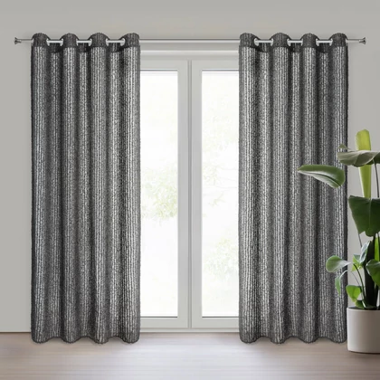 Selma Eva Minge függöny Fekete 135x250 cm