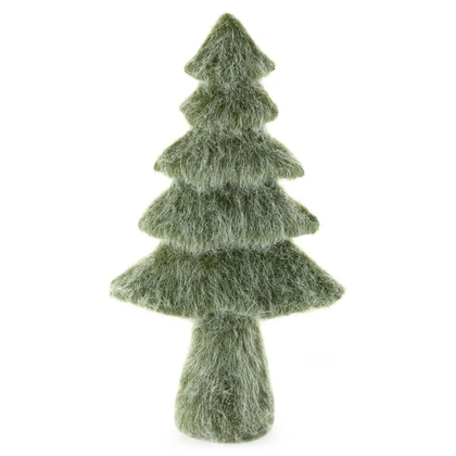 Karácsonyi díszfigura f163b Zöld 17x9x32 cm