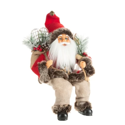 Mikulás figura 79d Piros 40 cm
