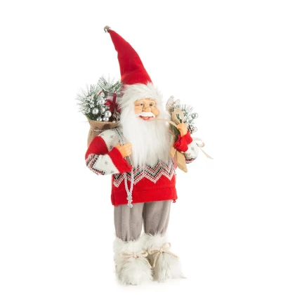 Mikulás figura 81c Piros 40 cm