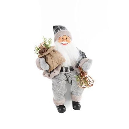 Mikulás figura 82d Szürke 40 cm
