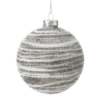 Üveg karácsonyfadísz sz483b Bézs 10 cm