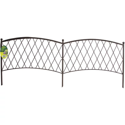 CLASSIC METAL BORDER - Díszes festett fém szegély 0,4 x 1 m barna