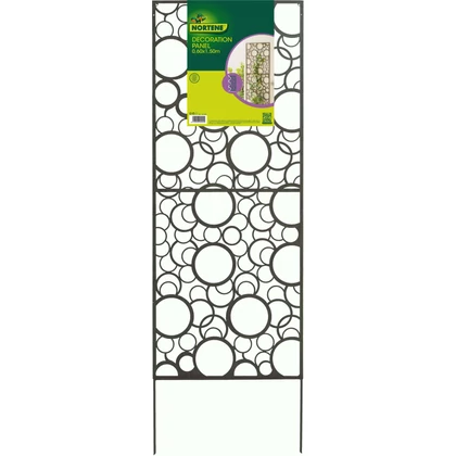 DECORATION PANEL Bubbles- Fém panel, kör motívumokkal.  0,6 x 1,5 m barna