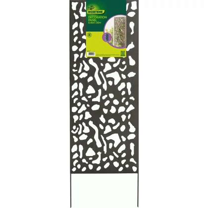 DECORATION PANEL Leafs - Fém panel, levé motívumokkal.  0,6 x 1,5 m barna
