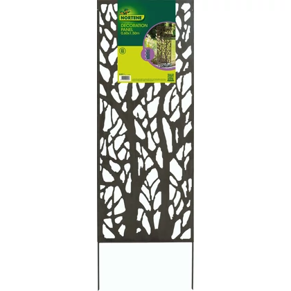DECORATION PANEL Tree - Fém panel, fa motívumokkal.  0,6 x 1,5 m barna