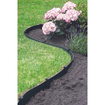 ETIK BORDURA - Rugalmas ágyásszegély 15cm x 10m fekete