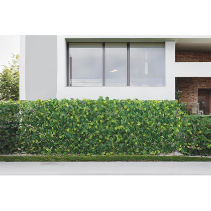 EXTENSY GREEN  - Kihúzható apácarács műlevelekkel borítva, 0,9 x 1,8 m, zöld-barna