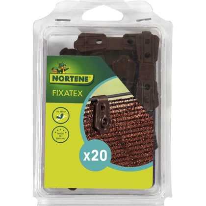 FIXATEX - Rögzítő kapocs szőtt árnyékoló hálókhoz  barna (20 darab / csomag)