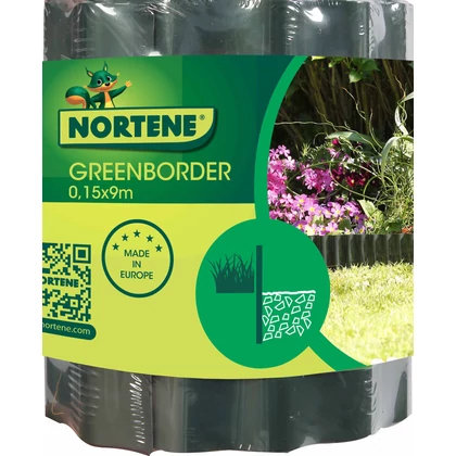 GREENBORDER - Hullámos műanyag gyepszegély 0,15 x 9 m zöld