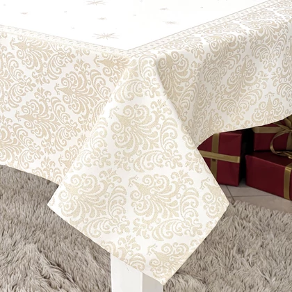 Arany lurex asztalterítő barokk mintás 96x100 cm