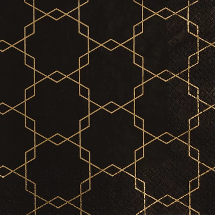 Art Deco black szalvéta 3 rétegű 20 db/csomag