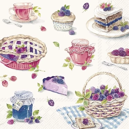 Berry and bake sütis szalvéta 3 rétegű 20 db/csomag