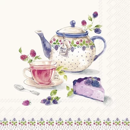 Berry teatime tortás szalvéta 3 rétegű 20 db/csomag