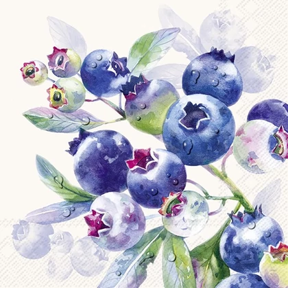 Blueberry fruits áfonyás szalvéta 3 rétegű 20 db/csomag - koktélszalvéta