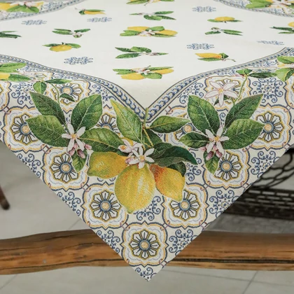 Capri citromos mediterrán gobelin asztalterítő 96x100 cm