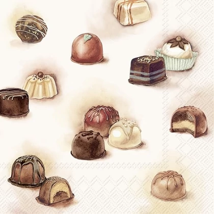 Choco bonbonos szalvéta 3 rétegű 20 db/csomag