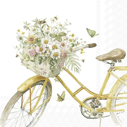 Flower bike 2 biciklis szalvéta 3 rétegű 20 db/csomag