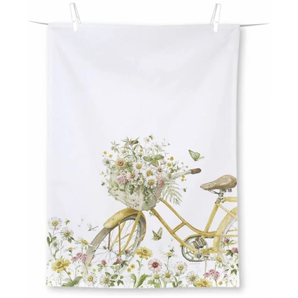 Flower bike biciklis konyharuha 50x70 cm