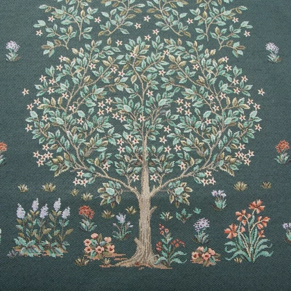 Gobelin asztalterítő fa motívummal Zöld 45x140 cm - 5 cm
