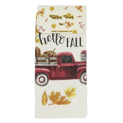 Hello Fall őszi pamut konyharuha 60x40 cm