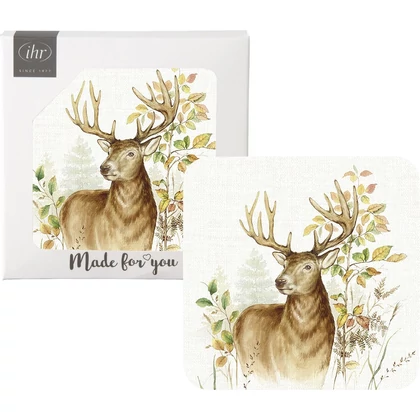 Hunted deer szarvasos poháralátét szett 4 db-os