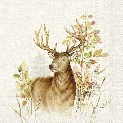 Hunted deer szarvasos szalvéta 3 rétegű 20 db/csomag - koktélszalvéta