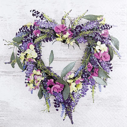 Lavender heart szalvéta 3 rétegű 20 db/csomag