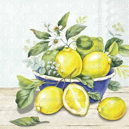 Lemon in bowl citromos szalvéta 3 rétegű 20 db/csomag