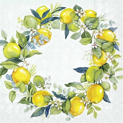 Lemon wreath citromos szalvéta 3 rétegű 20 db/csomag
