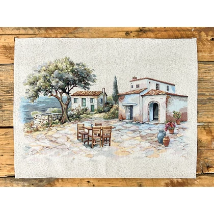 Mykonos mediterrán olivás tányéralátét 37x48 cm