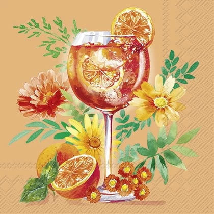 Orange cocktail aperolos szalvéta 3 rétegű 20 db/csomag - koktélszalvéta