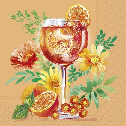 Orange cocktail aperolos szalvéta 3 rétegű 20 db/csomag - koktélszalvéta
