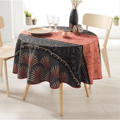 Orange Palm szennytaszító  kör alakú asztalterítő 160 cm