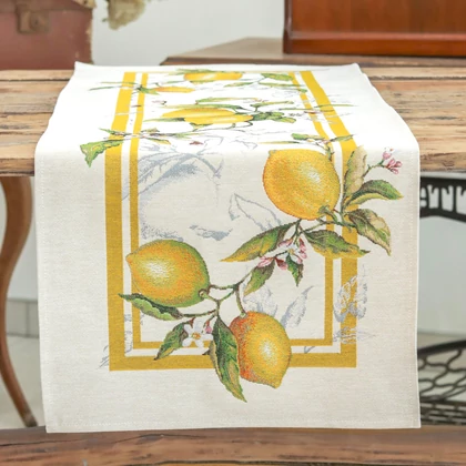 Palermo citromos mediterrán gobelin asztali futó 44x140 cm